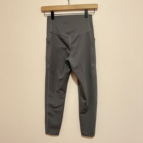 Girlfriend Collective Pocket 7/8 High Waisted Leggings Green/Grey Women's S - Picture 5 of 6